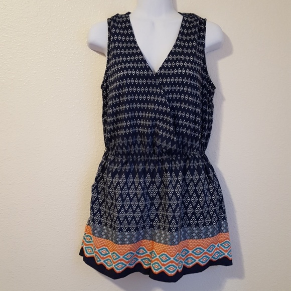 BeBop Other - BeBop Navy Romper w/ Tribal Pattern & Pockets!!!